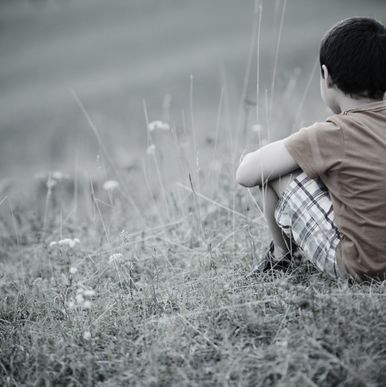 Sad lonely kid